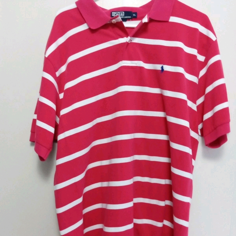 Ralph Lauren Pink Striped Polo Shirt